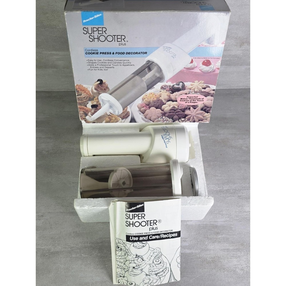 VTG Proctor Silex Super Shooter Plus Cordless Cookie Press & Food Decorator